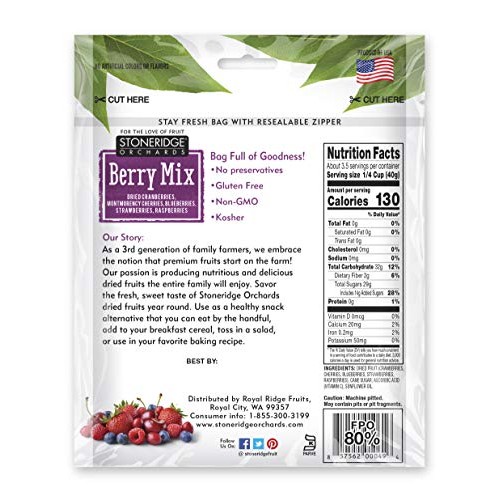 Stoneridge Orchards Whole Dried Berry Mix 5 Oz 6 Pack - Cranbe