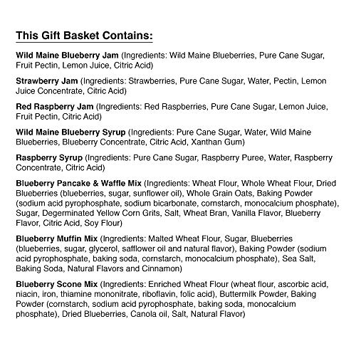 Stonewall Kitchen Berry Breakfast Gift Basket 9 Piece Wood Gift