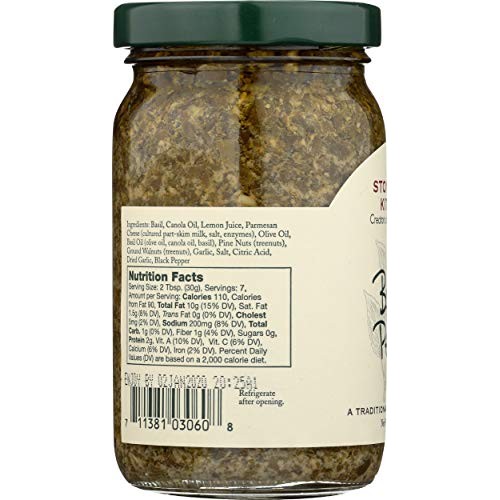 Stonewall Kitchen Pesto, Basil, 8 Ounce