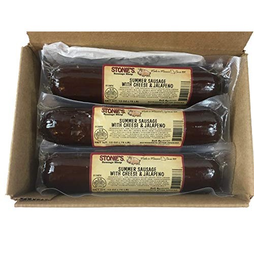 Meat Lovers Summer Sausage Gift Box / Pantry Box - 3 X 12 Oz Sa