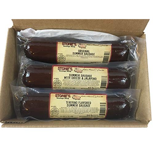 Stonies Summer Sausage Gift Box / Pantry Box - 3 X 12 Oz Sausag