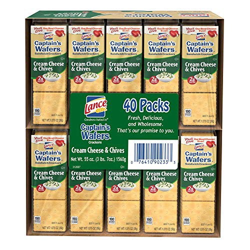 Lance Captains Wafers Cream Cheese And Chives 40 Pk. A1