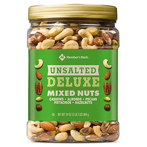 Members Mark Unsalted Deluxe Mixed Nuts 34 Oz. Pack Of 4 A1