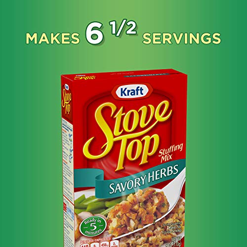 Stove Top Stuffing Mix, Savory Herb, 6 Ounce Pack Of 12