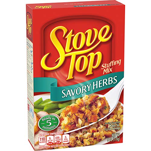 Stove Top Stuffing Mix, Savory Herb, 6 Ounce Pack Of 12