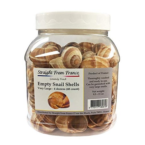 Straight From France Escargot Snail Shells Large 48 Count