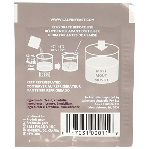 Lalvin Dried Wine Yeast Ec #1118 Pack Of 10