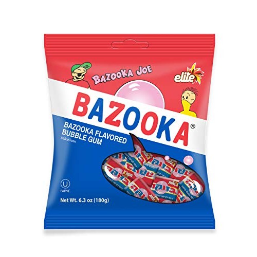 Elite Bazooka Joe Gum, Bazooka Flavored Bubble Gum 6.3Oz Bag, Ce