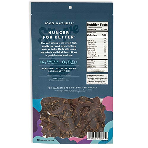 Stryve Biltong, Beef Jerky Without The Junky. 16G Protein, Sugar