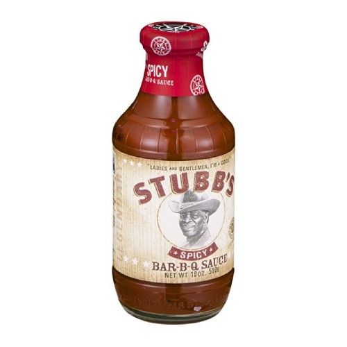 Stubbs Spicy BBQ Sauce, 18Ounce Bottles Pack of 6