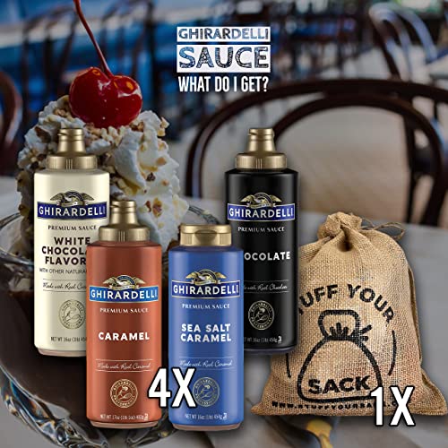 Ghirardelli Sauce Variety Pack | 4 Flavors - 16 OZ Black Label C...