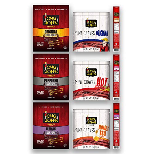 Long Johns Beef Jerky Box 1 3/4 Pound Sampler Sack | High Prote