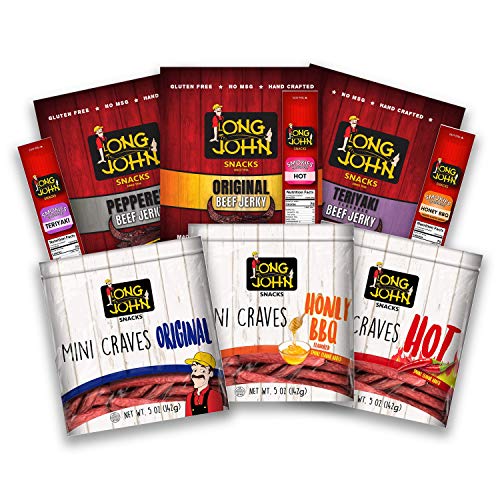 Long Johns Beef Jerky Box 1 3/4 Pound Sampler Sack | High Prote