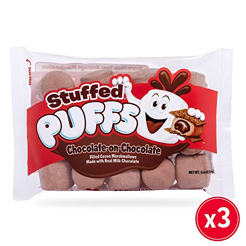 Stuffed Puffs - Chocolate-On-Chocolate 3 Pack, Chocolate Filled