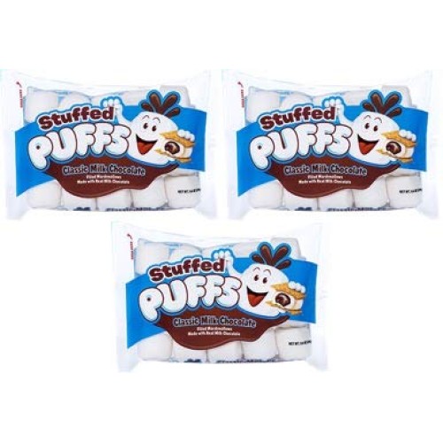 Stuffed Puffs - Classic Milk Chocolate 3 Pack, Chocolate Filled