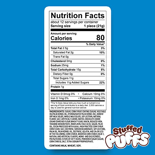 Stuffed Puffs - Cookies n Creme 3 Pack, Marshmallows Filled wit...