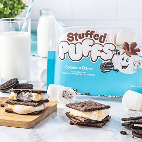 Stuffed Puffs - Cookies n Creme 3 Pack, Marshmallows Filled wit...