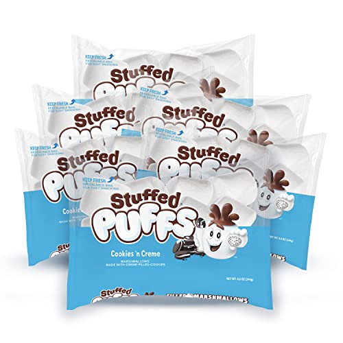 Stuffed Puffs - Cookies n Creme 3 Pack, Marshmallows Filled wit...