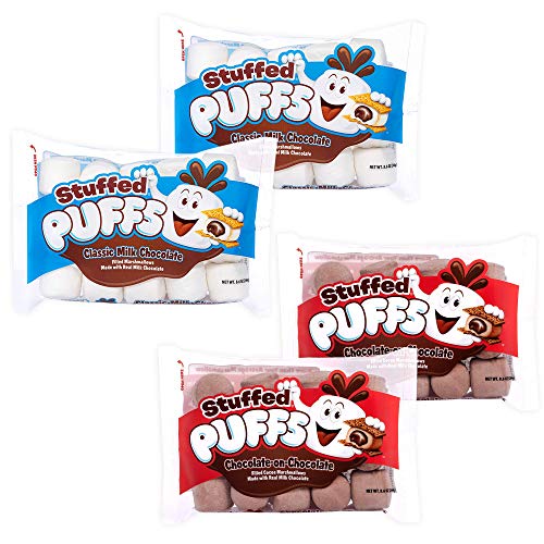 Stuffed Puffs - Variety 4 Pack, Marshmallows Made With Real Choc