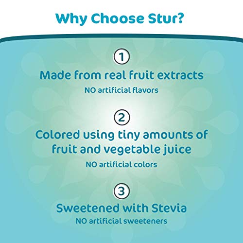 Stur - Blue And Blackberry, Natural Water Enhancer, 5 Bottles,