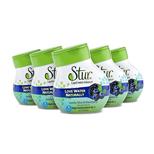 Stur - Blue And Blackberry, Natural Water Enhancer, 5 Bottles,