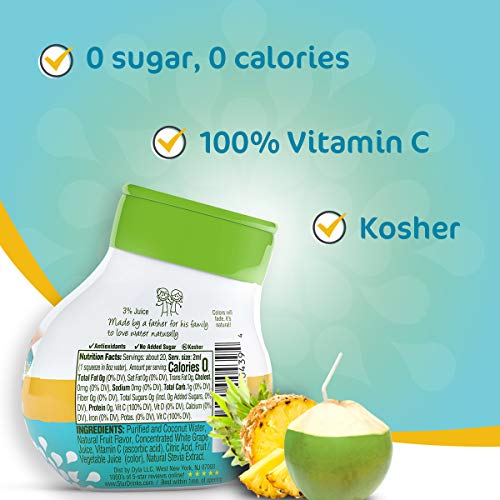 Stur - Coconut Pineapple, Natural Water Enhancer 5 Bottles, Mak