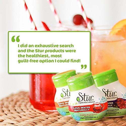 Stur - Fruit Punch, Natural Water Enhancer, 5 Bottles, Makes 10