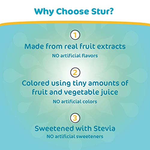 Stur - Lemonade, Natural Water Enhancer, 5 Bottles, Makes 100 F