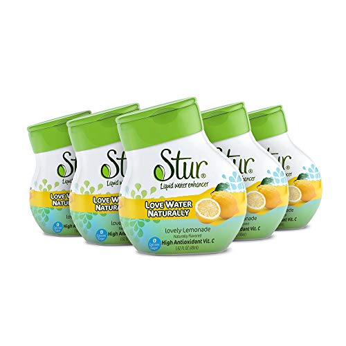 Stur - Lemonade, Natural Water Enhancer, 5 Bottles, Makes 100 F