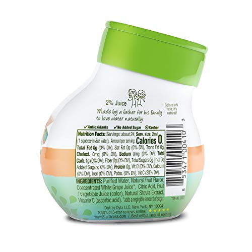 Stur - Peach, Natural Water Enhancer, 5 Bottles, Makes 100 Flav