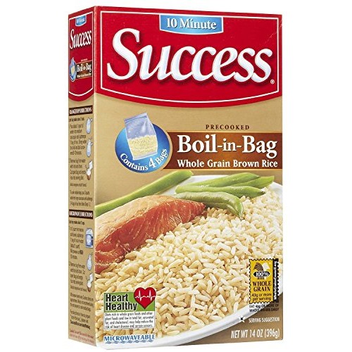 Success Boil In Bag Whole Grain Brown Rice, 14 Oz, 4 Ct - 2 Pack