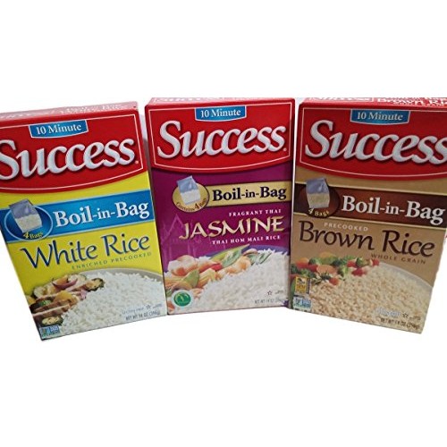 Success Rice, 10 Minute, Boil-In-Bag, Jasmine, Brown, White 4 Ba