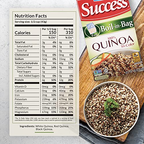 Success 10 Minute Boil-In-Bag 100% Quinoa Tri-Color 1 Box Gluten