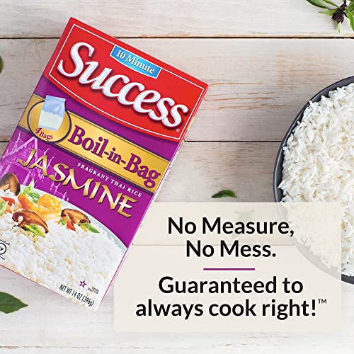 Success Boil-In-Bag Rice, Thai Jasmine Rice, Quick Rice Meals, 1