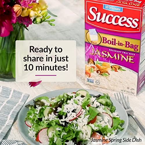 Success Boil-In-Bag Rice, Thai Jasmine Rice, Quick Rice Meals, 1