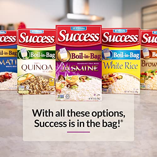 Success Boil-In-Bag Rice, Thai Jasmine Rice, Quick Rice Meals, 1