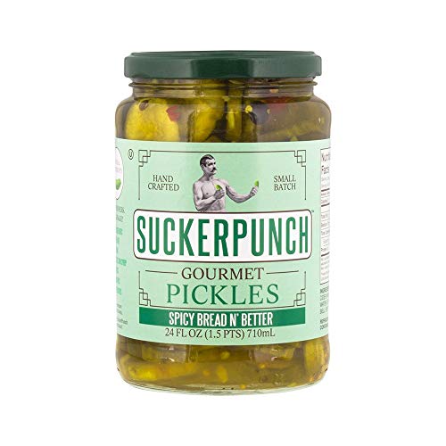Suckerpunch Gourmet Spicy Bread N Better Pickle Chips 24 Oz., 2