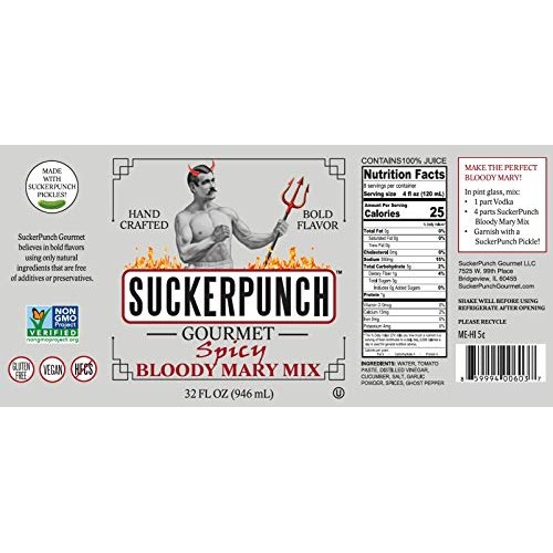 Suckerpunch Bloody Mary Mix, 32 Ounce, Spicy 2-Pack