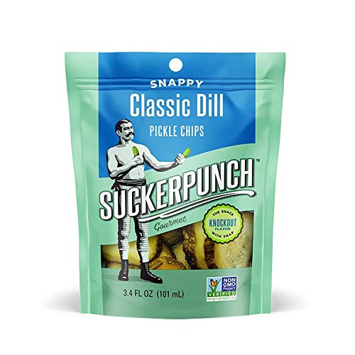 Suckerpunch | Classic Dill Chip-Cut | Pickle Pouch Snack Pack |
