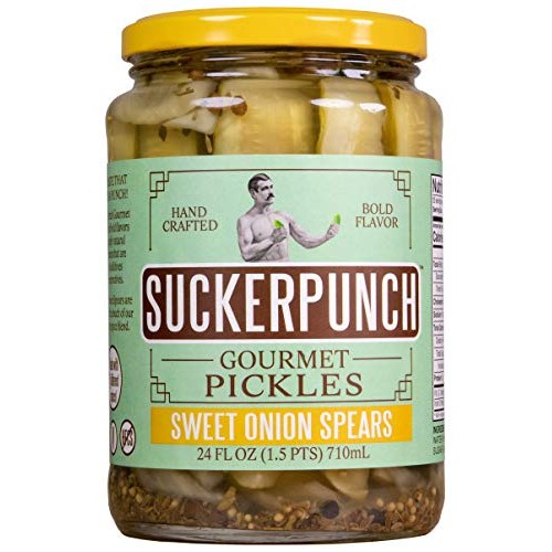 Suckerpunch Gourmet Sweet Onion Pickle Spears 24 Ounce, 2-Pack