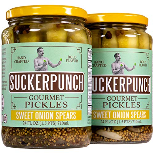 Suckerpunch Gourmet Sweet Onion Pickle Spears 24 Ounce, 2-Pack