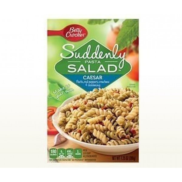 Betty Crocker, Suddenly Salad, Pasta Caesar, 7.25oz Box Pack of 4