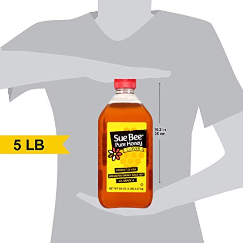 Sue Bee Pure USA Clover Honey, 5 Pound Pack of 3 Sue Bee Pure ...