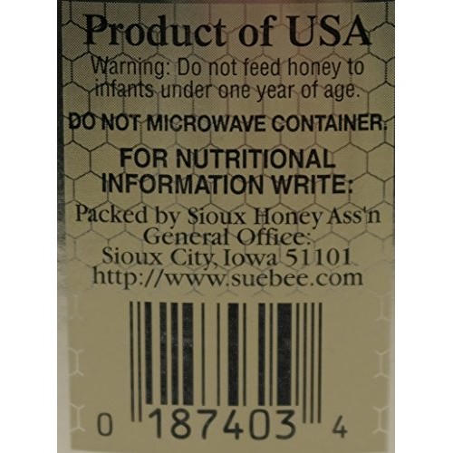 Suebee Premium Clover Honey Bear 12 Oz Pack Of 4