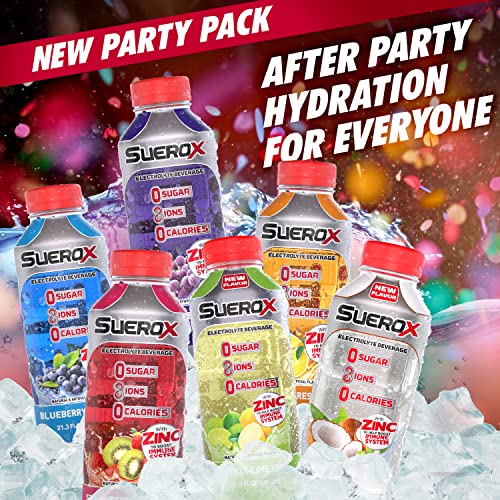 SueroX Zero Sugar Electrolyte Drink for Hydration and Recovery, ...