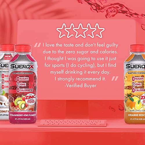 SueroX Zero Sugar Electrolyte Drink for Hydration and Recovery, ...