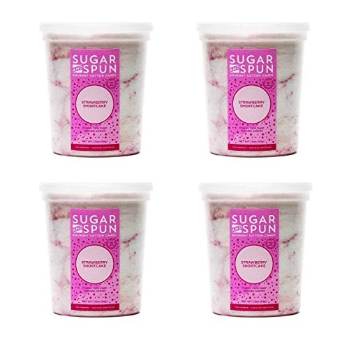 Sugar &Amp; Spun Gourmet Cotton Candy, Strawberry Shortcake, 4 Count