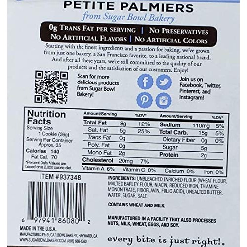 Sugar Bowl Bakery Petite Palmiers, 32 Ounce