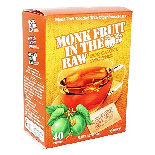 Monk Fruit In The Raw Sweeteners, 40 Ct 2 Pack, 1.12 Oz