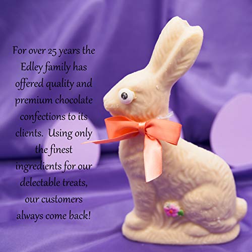White Chocolate Bunny, Hand Made Large Solid Easter Bunny, 1/2 l...